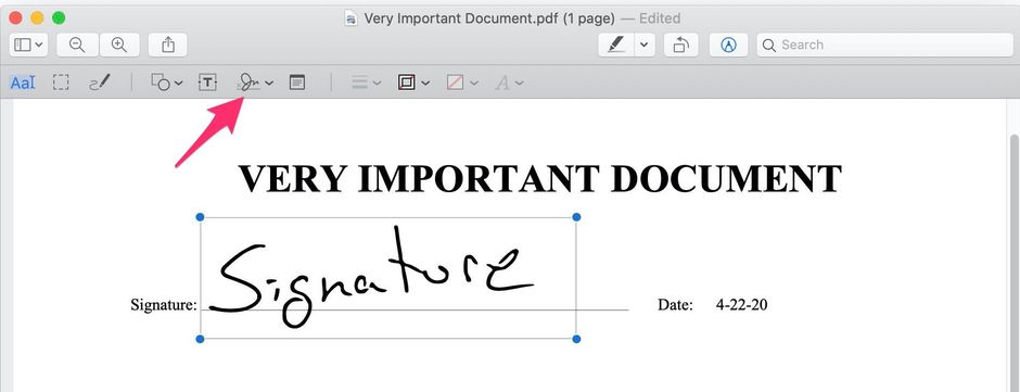 electronic signature word for mac